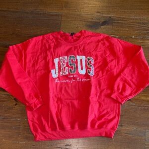 Red Jesus is the reason for the season christmas crewneck